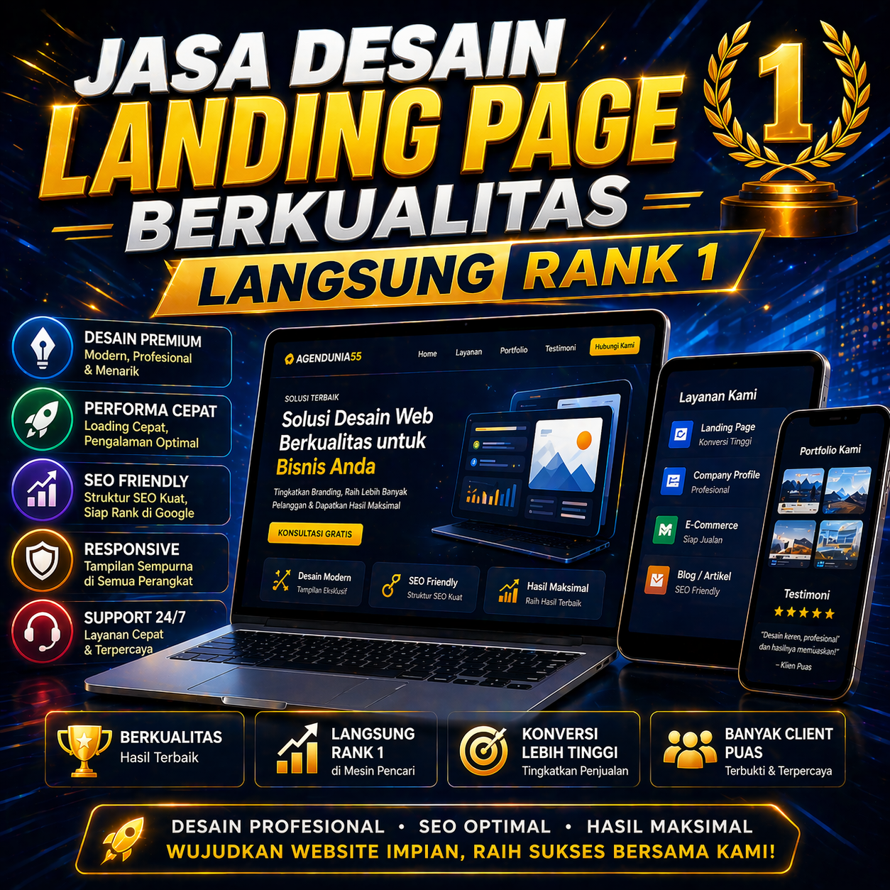 Landing Page Tenang untuk Menjelaskan Nilai di Balik Harga Jasa Desain